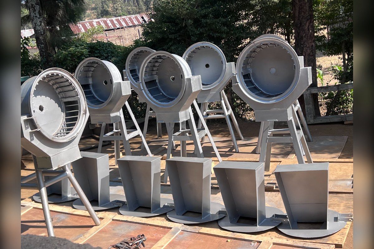 A batch of six URUGERO mills finished at our Karongi workshop, ready for delivery to customers